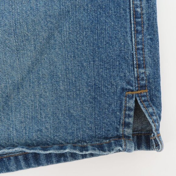 SO Juniors 7 Blue Denim Jean Skirt Button Pockets All Cotton Y2K 2000s Style - Picture 3 of 9